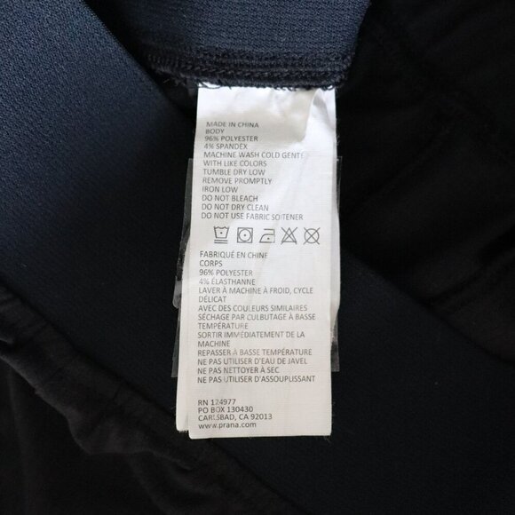 PrAna Women's Black Sz S Pull On Active Stretch Casual Pocket Straight Leg Pants - Picture 11 of 11